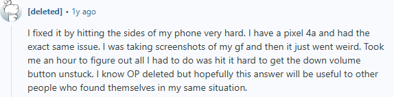 ein schlag auf das handy löst eine klemmende lautstärketaste