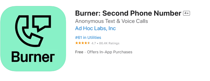 Burner temporäre anonyme Telefonnummern